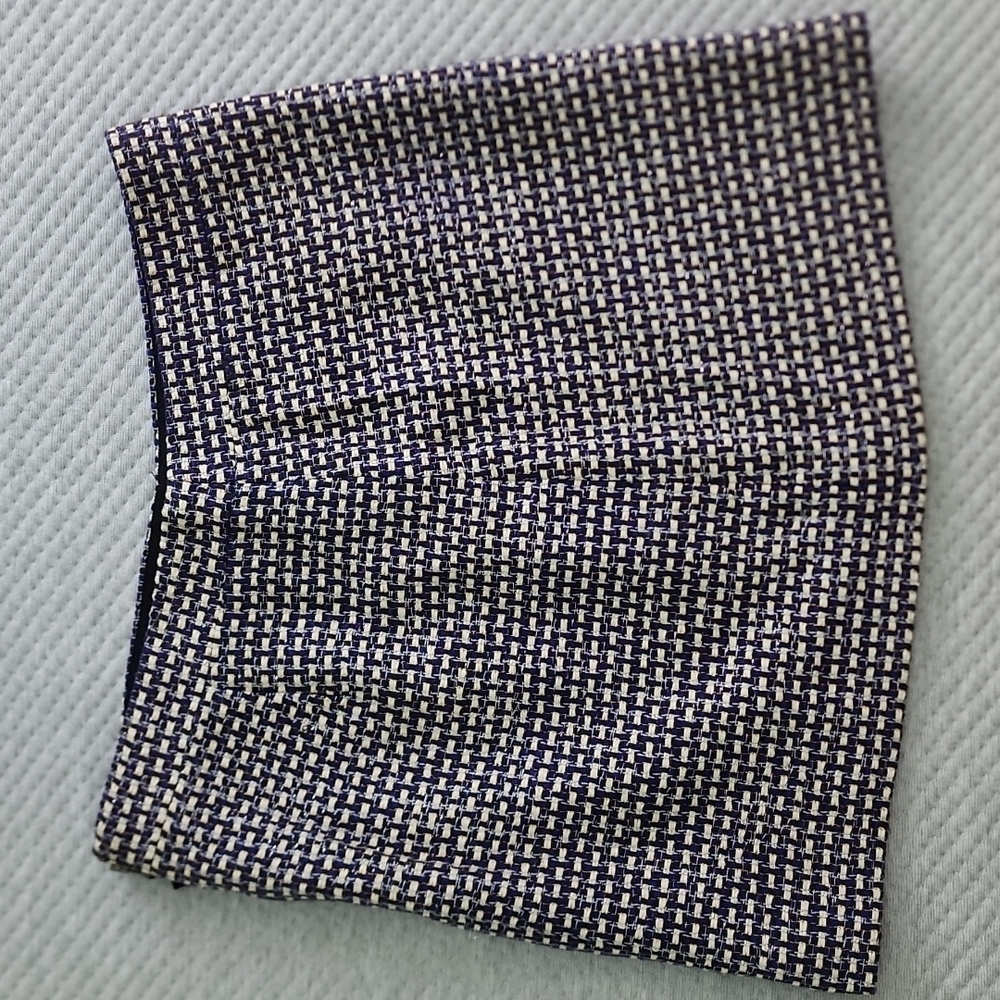 JCrew Silk Cotton tweed blue mini skirt